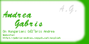 andrea gabris business card